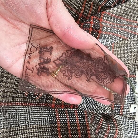 Live a Little Jacket Womens Medium Plaid Preppy Autumn Wardrobe Essential Blazer - Picture 9 of 16